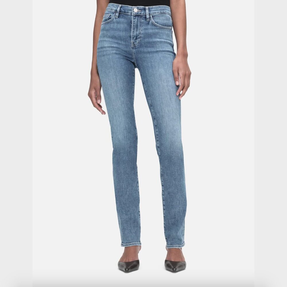 Frame Denim Women's Le High Straight Leg Jeans in Park City Medium Blue